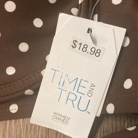Time and Tru Brown Polka Dot 2 Piece Bikini - Picture 4 of 12